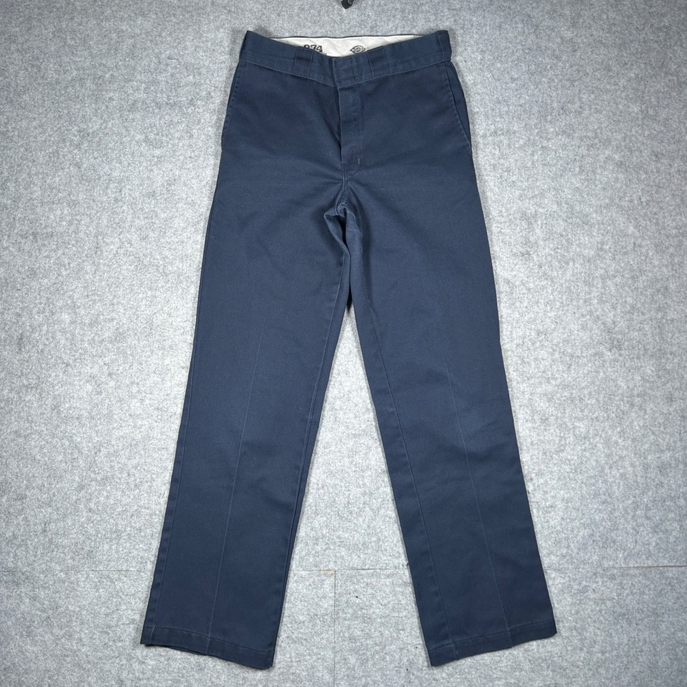 Dickies Work chino‎ Pants Mens 28x30 Navy Blue 874 Original Fit Skater Workwear